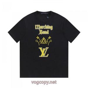 コピー ブランド 優良LOUIS VUITTON潮流 先行販売 個性的な素材感も魅力半袖Tシャツ
