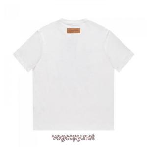 コピー ブランド 優良LOUIS VUITTON潮流 先行販売 個性的な素材感も魅力半袖Tシャツ
