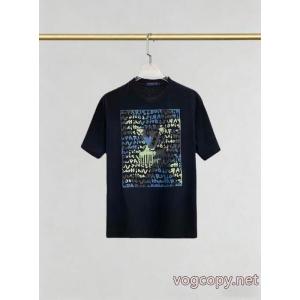 LOUIS VUITTON即完売 雑誌登載商品 素敵なデザイン半袖Tシャツブランド アクセサリー 激安