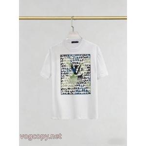 LOUIS VUITTON即完売 雑誌登載商品 素敵なデザイン半袖Tシャツブランド アクセサリー 激安