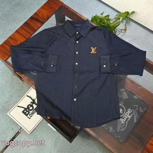 2026新型Louis VuittonルイヴィトンLV刺繍ロゴビジネスカジュアル長袖シャツ