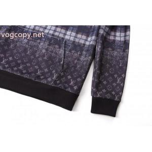 LOUIS VUITTON 25 SSチェックグラデーション長袖パーカーゆったりタイプ