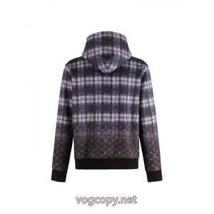 LOUIS VUITTON 25 SSチェックグラデーション長袖パーカーゆったりタイプ