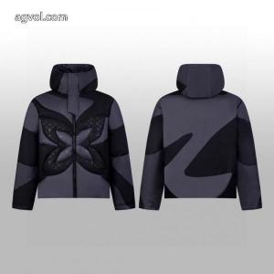 LV秋冬380グラム直噴プリントパッチワーク1 V老花柄ダウンジャケット