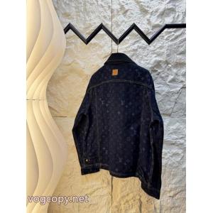 LV 26 FW Monogramフルプリントデニムスタッズジャケット