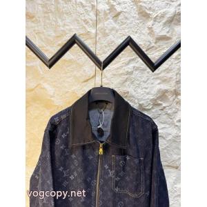 LV 26 FW Monogramフルプリントデニムスタッズジャケット