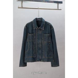LOUIS VUITTON 2026 FW 3 Dエンボスエンボスエンボスブルーデニムジャケット