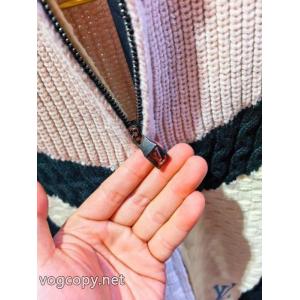 Louis Vuitton/ルイ・ヴィトン2026秋冬新作ぶつかり色丸首ニットカーディガンジップセーター