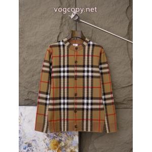 バーバリー（Burberry）クララのチェック柄ニットカーディガンコート