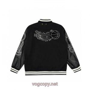 Louis Vuitton/ルイヴィトン連名NBAレザーパッチワークバスケットLOGOロゴ野球ウェアジャケット