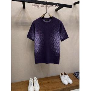 Louis Vuitton/ルイ・ヴィトンオールドフラワーアルファベット満印クルーネックニット半袖Tシャツ