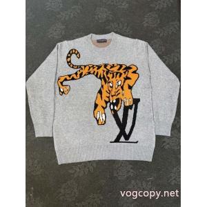 Louis Vuittonルイ・ヴィトン26 ss LVクラシックロゴジャカード下山虎カップルニットクルーネックセーター