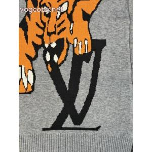 Louis Vuittonルイ・ヴィトン26 ss LVクラシックロゴジャカード下山虎カップルニットクルーネックセーター