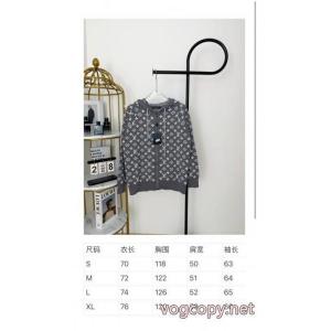 Louis Vuitton/LVルイヴィトンフルプリントジャカード連帽ニットコート