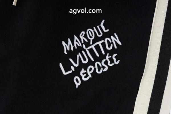 LVルイ・ヴィトンのアルファベットラベル刺繍サイドリボンストレートパンツ 4