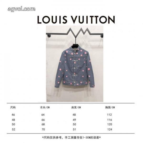 LOUIS VUITTONストライプ刺繍シングルバックルデニムジャケット 1