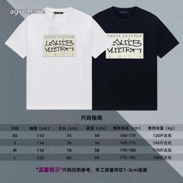 ルイ ヴィトン LOUIS VUITTONプリント下地刺繍草書ロゴ半袖Tシャツ 2