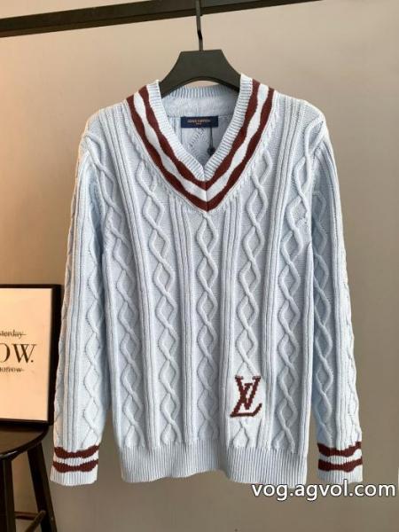 リラックススタイルが実現上質な素材LOUIS VUITTONVネックセーター偽物 通販 0