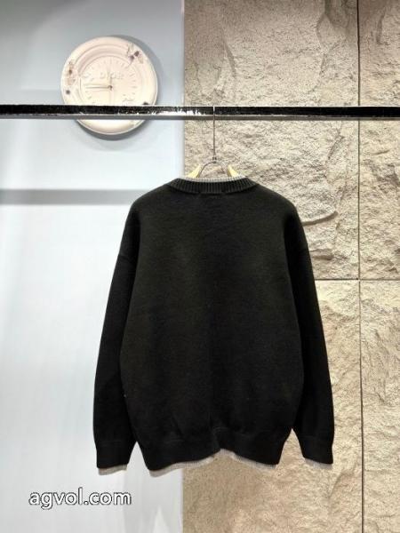 DIORCD刺繍ロゴラウンドネックフェイクカーディガンジャケット男女同型 1
