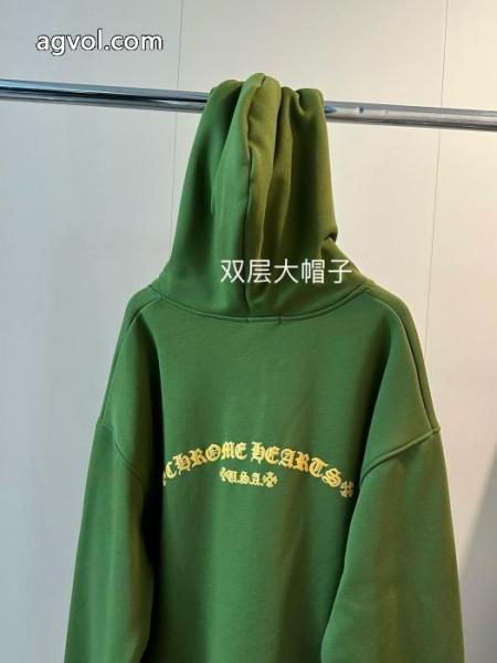 Chrome Hearts 25 SS限定フォレストグリーンのギャザーパーカー 5 
