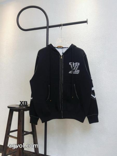 LOUIS VUITTONルイヴィトンエンボスウールニットジップコート 3