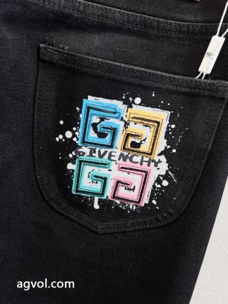 GIVENCHYカートゥーンポケットロゴストレートジーンズ男女同型 4