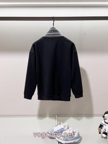 LOUISVUITTONチェッカースタンドカラーパッチワーク眩しいアルファベット刺繍コート 3