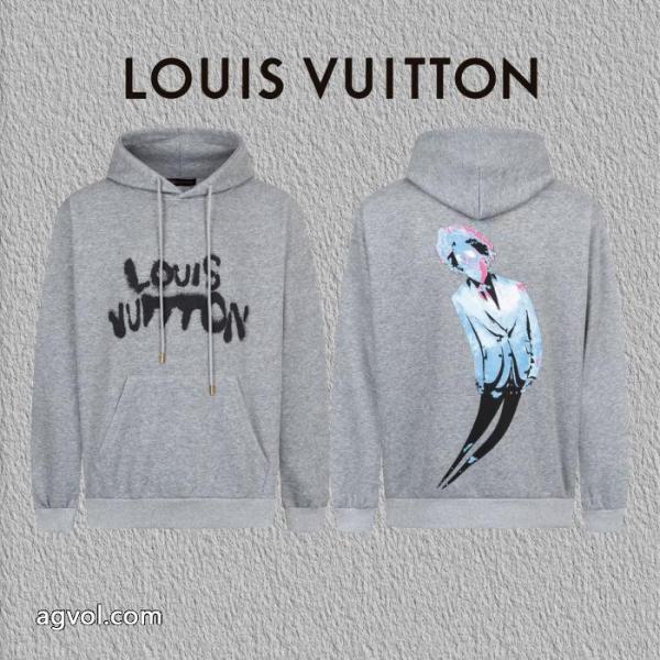 LOUIS VUITTONアルファベットカラーの人物用パーカー 2