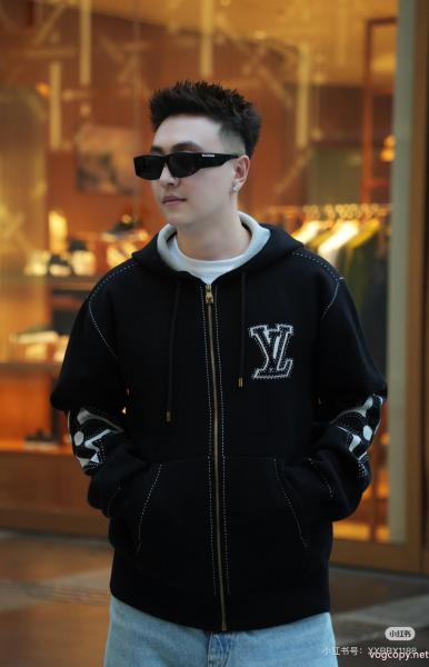 LOUIS VUITTON高定番ジャカード連帽ニットコート 0 
