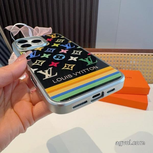 LV新品携帯Iphone ケース カバー新工芸金細工ガラスケース 5