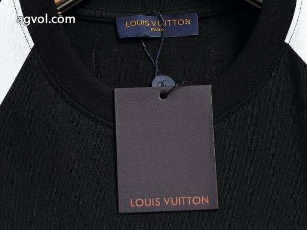 高品質LOUIS VUITTON 2025 ss最新革ロゴ発泡丸首半袖Tシャツ 5 