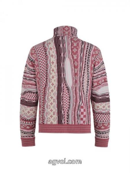 LOUIS VUITTON25SSヘッダーハーフジッパー変則ジャカードセーターコート 2