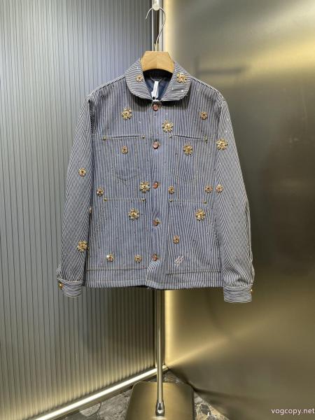 LOUIS VUITTON連名桜刺繍シングルブレストワークジャケットジャケット男性用 0