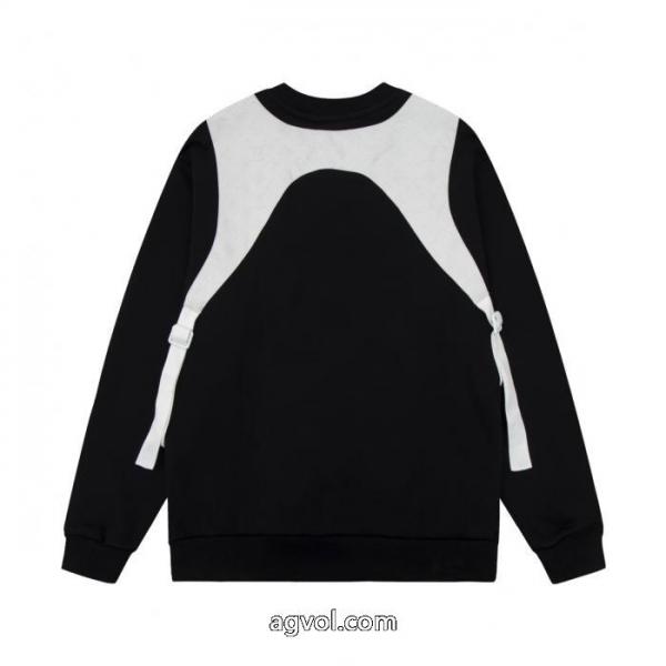 LOUIS VUITTON高品質クラシック革ベストパッチワークラウンドネックパーカー男女同型 4