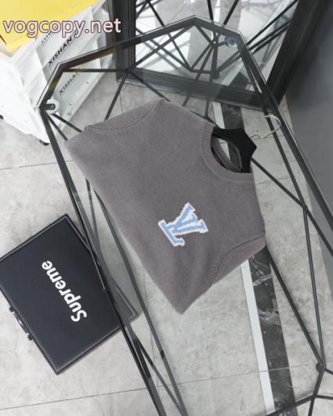 Louis Vuitton限定スキーシリーズクローバーカフスロゴジャカードカップルニットクルーネックセーター 2