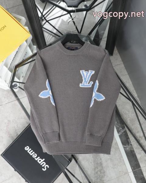 Louis Vuitton限定スキーシリーズクローバーカフスロゴジャカードカップルニットクルーネックセーター 4