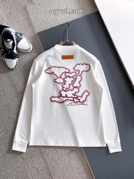 人気沸騰中 高級感のある 2025年限定発売新品ルイ ヴィトンブランド コピー長袖Tシャツ 4