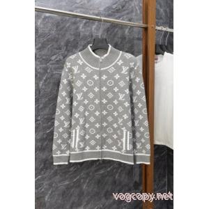 LVフルプリントジャカードハイネックニットコート