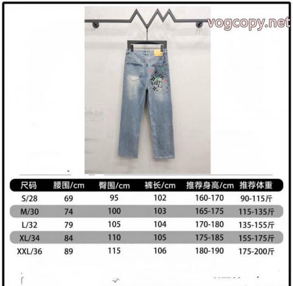新価格で登場 視線を集めて SS25極上発売ブランド コピー ショップLOUIS VUITTONジーンズ 5 