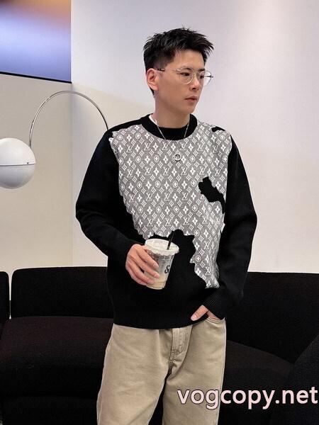 大人気希少! 爆発的な人気 大人感漂う秋冬新作ブランド 偽物 激安LOUIS VUITTONセーター 0