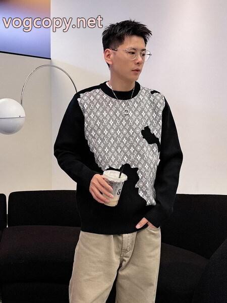 大人気希少! 爆発的な人気 大人感漂う秋冬新作ブランド 偽物 激安LOUIS VUITTONセーター 2