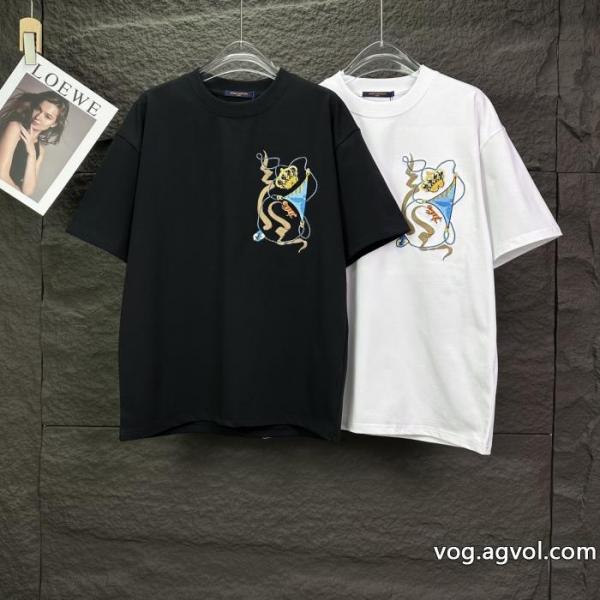 偽 ブランド 通販秋季新作品 今、大人のお洒落に 秋冬大活躍LOUIS VUITTON半袖Tシャツ 0 