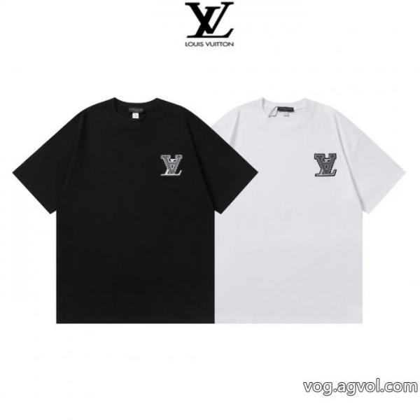 偽 ブランド 通販LOUIS VUITTON半袖Tシャツオンライン販売 高級感溢る オンラインストア 0