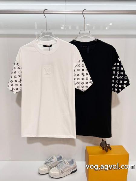 当店大人気 秋季超人気アイテム 最安値定番LOUIS VUITTON半袖Tシャツ偽物 ブランド 販売 0 