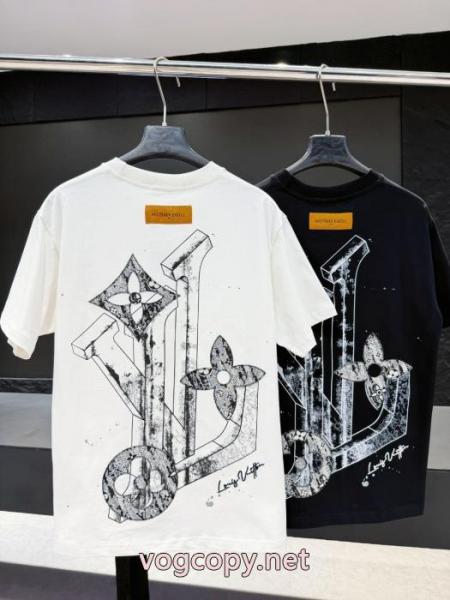 今年の大トレンド ファッション 人気 保温性の高いLOUIS VUITTONコピー 商品 販売半袖Tシャツ 3