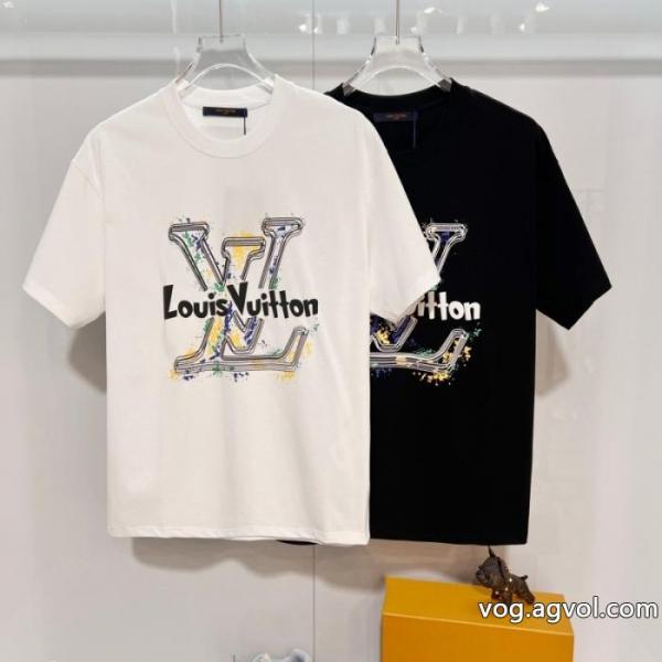 LOUIS VUITTON価格帯が魅力的 機能面抜群 相性抜群のコンビ半袖Tシャツ 2026ブランドスーパーコピー 0 