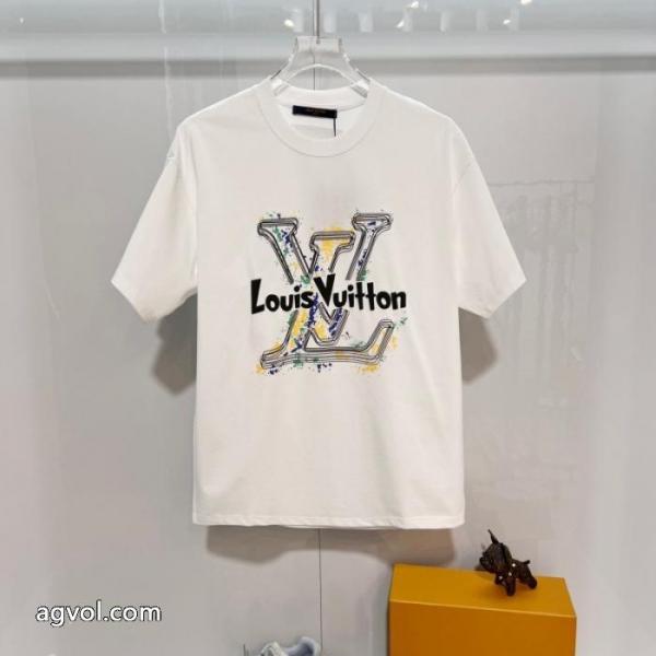 LOUIS VUITTON価格帯が魅力的 機能面抜群 相性抜群のコンビ半袖Tシャツ 2026ブランドスーパーコピー 5 
