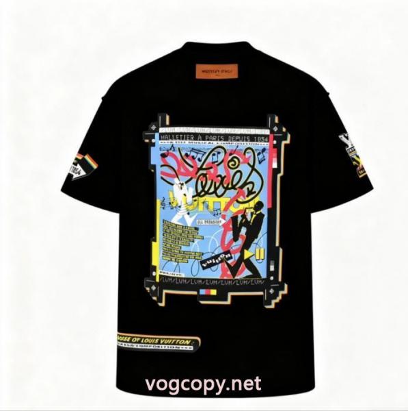 激安 通販 専門店特別感のある 今季流行り 上質な材料LOUIS VUITTON半袖Tシャツ 1