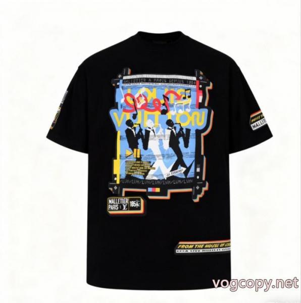 激安 通販 専門店特別感のある 今季流行り 上質な材料LOUIS VUITTON半袖Tシャツ 3