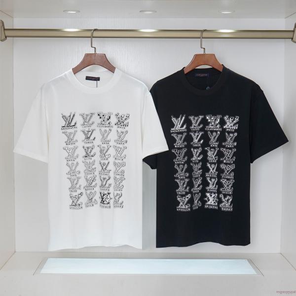 話題が沸騰中 数量限定送料無料 エレガント系スタイル半袖Tシャツブランド 偽物LOUIS VUITTON 0 